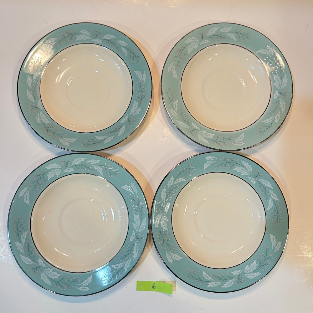 Vtg Homer Laughlin Cavalier Eggshell 6" Bread Butter Plates Set Of 4 1950s